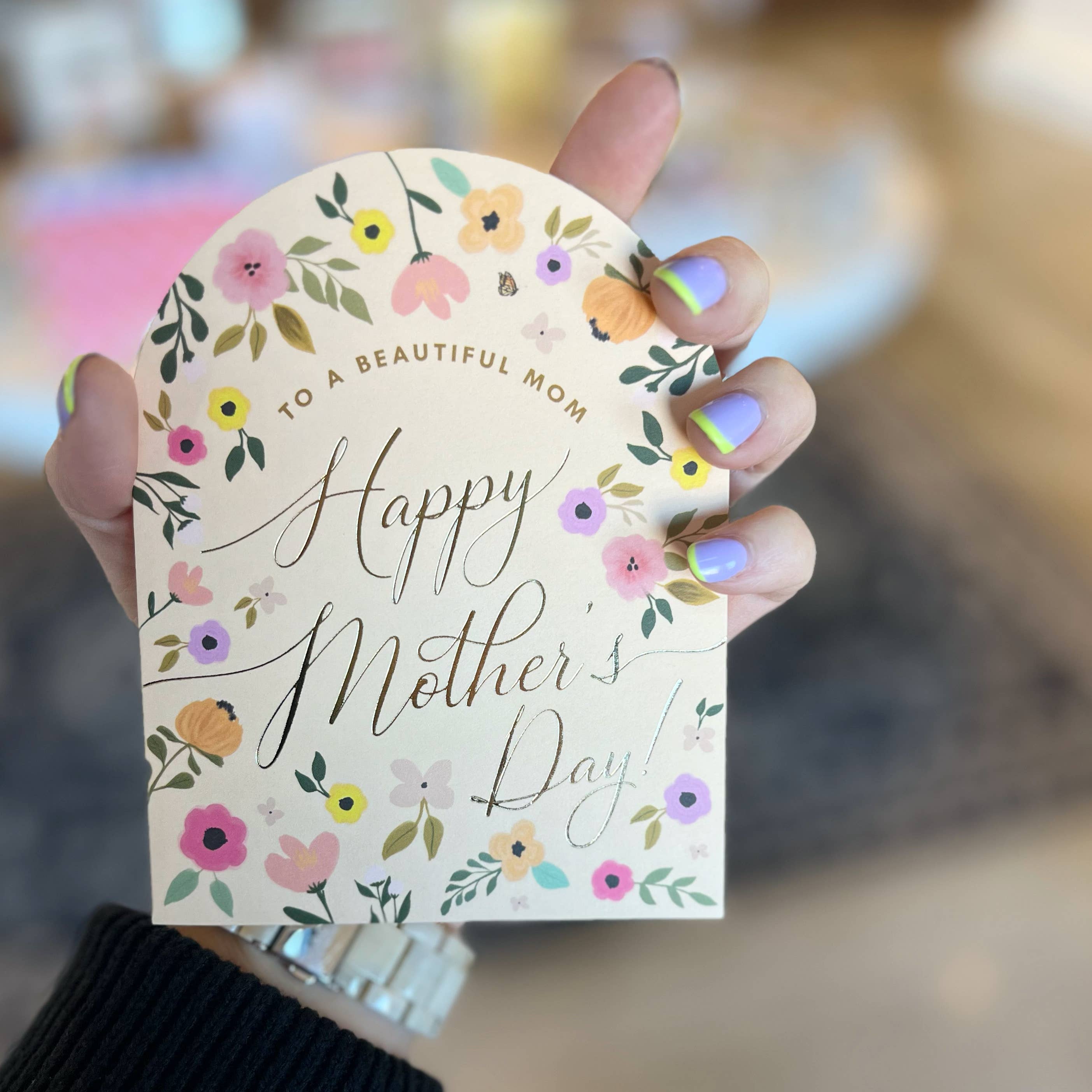 Arch Beautiful Mother's Day Floral Greeting Card